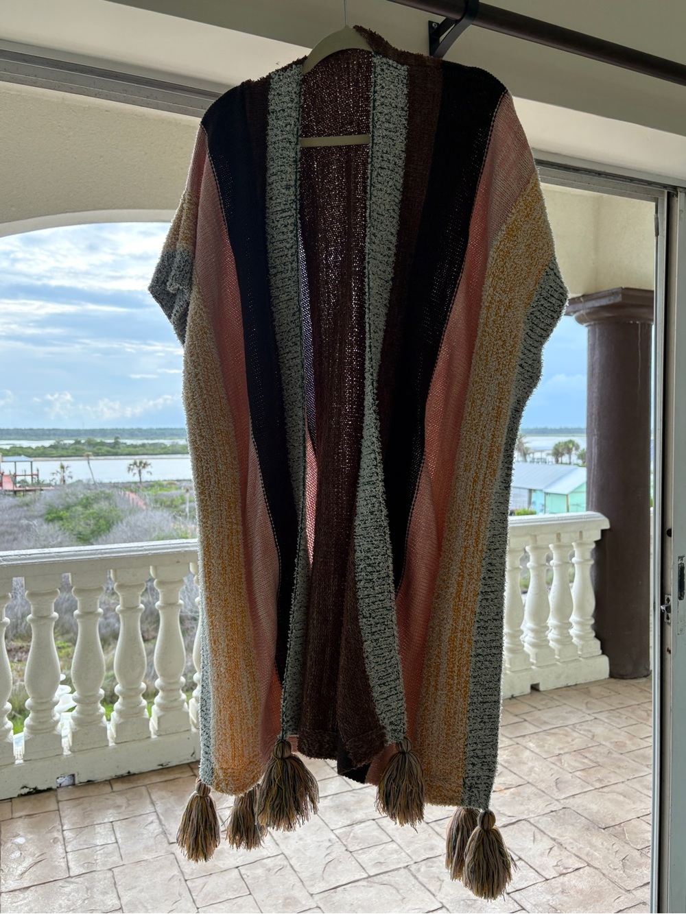 Boho Colorblock Tassel Duster Cardigan Kimono | Oversized Festival Layer